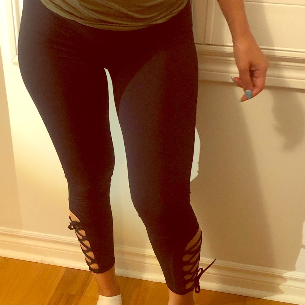 Cute lace up leggings